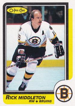 1986-87 O-Pee-Chee - Blank Back #157 Rick Middleton Front