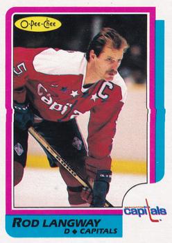 1986-87 O-Pee-Chee - Blank Back #164 Rod Langway Front
