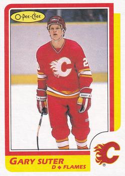 1986-87 O-Pee-Chee - Blank Back #189 Gary Suter Front