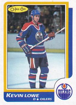 1986-87 O-Pee-Chee - Blank Back #197 Kevin Lowe Front