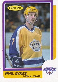 1986-87 O-Pee-Chee - Blank Back #216 Phil Sykes Front