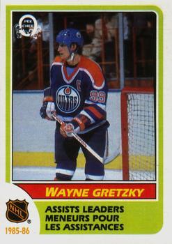 1986-87 O-Pee-Chee - Blank Back #259 Wayne Gretzky Front