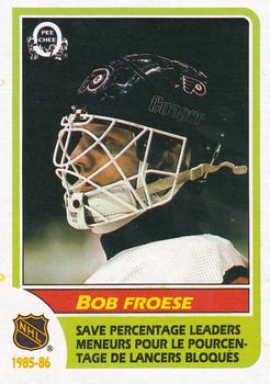 1986-87 O-Pee-Chee - Blank Back #264 Bob Froese Front