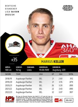 2023-24 Playercards (DEL) #001 Markus Keller Back