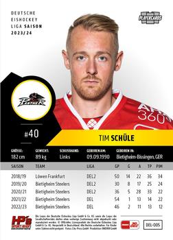 2023-24 Playercards (DEL) #005 Tim Schüle Back