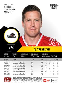 2023-24 Playercards (DEL) #013 T.J. Trevelyan Back