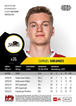 2023-24 Playercards (DEL) #015 Samuel Soramies Back
