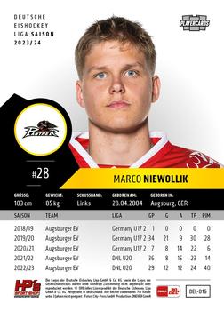 2023-24 Playercards (DEL) #016 Marco Niewollik Back