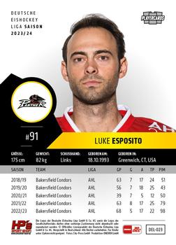 2023-24 Playercards (DEL) #023 Luke Esposito Back