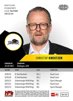 2023-24 Playercards (DEL) #025 Christof Kreutzer Back