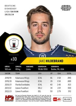 2023-24 Playercards (DEL) #026 Jake Hildebrand Back
