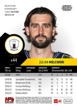 2023-24 Playercards (DEL) #035 Julian Melchiori Back
