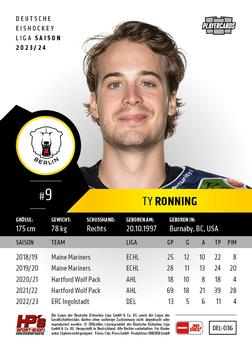 2023-24 Playercards (DEL) #036 Ty Ronning Back