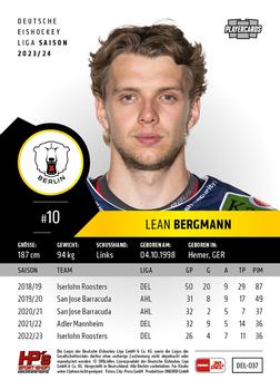 2023-24 Playercards (DEL) #037 Lean Bergmann Back