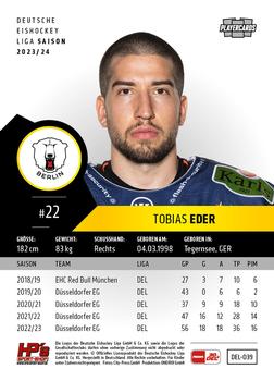 2023-24 Playercards (DEL) #039 Tobias Eder Back