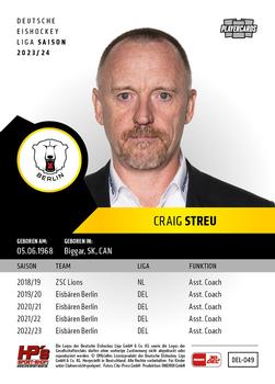 2023-24 Playercards (DEL) #049 Craig Streu Back
