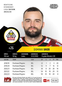 2023-24 Playercards (DEL) #066 Dominik Uher Back