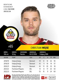 2023-24 Playercards (DEL) #070 Christian Wejse Back