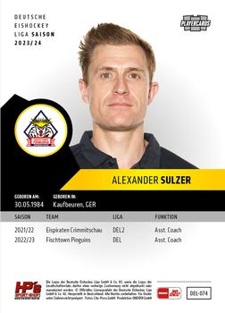 2023-24 Playercards (DEL) #074 Alexander Sulzer Back