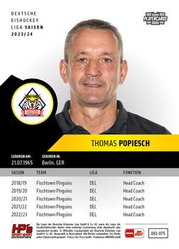 2023-24 Playercards (DEL) #075 Thomas Popiesch Back