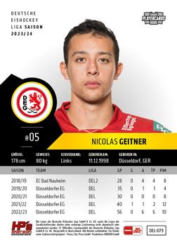 2023-24 Playercards (DEL) #079 Nicolas Geitner Back