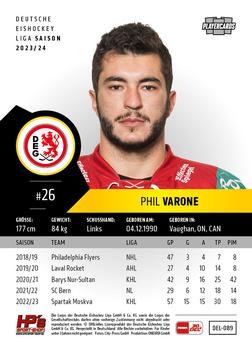 2023-24 Playercards (DEL) #089 Phil Varone Back
