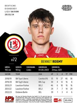 2023-24 Playercards (DEL) #094 Bennet Rossmy Back