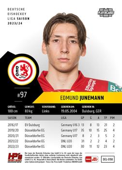 2023-24 Playercards (DEL) #098 Edmund Junemann Back
