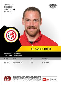 2023-24 Playercards (DEL) #099 Alexander Barta Back