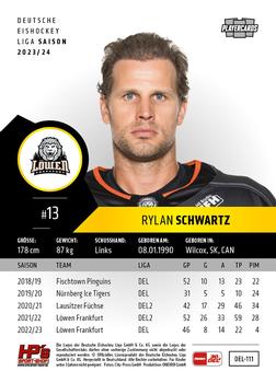 2023-24 Playercards (DEL) #111 Rylan Schwartz Back