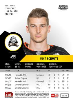 2023-24 Playercards (DEL) #115 Mike Schmitz Back