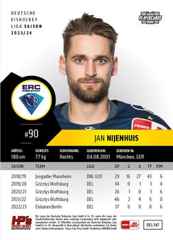 2023-24 Playercards (DEL) #147 Jan Nijenhuis Back
