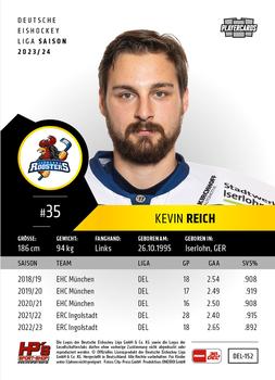2023-24 Playercards (DEL) #152 Kevin Reich Back