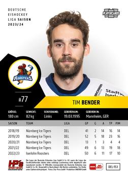 2023-24 Playercards (DEL) #153 Tim Bender Back