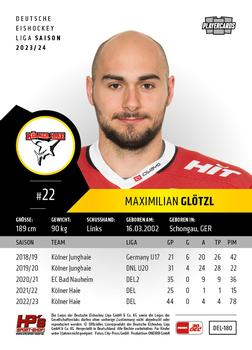 2023-24 Playercards (DEL) #180 Maximilian Glötzl Back