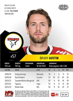 2023-24 Playercards (DEL) #181 Brady Austin Back