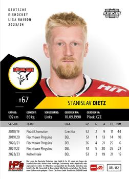 2023-24 Playercards (DEL) #182 Stanislav Dietz Back