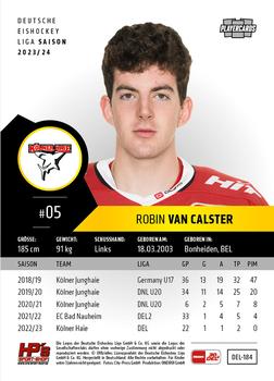 2023-24 Playercards (DEL) #184 Robin Van Calster Back
