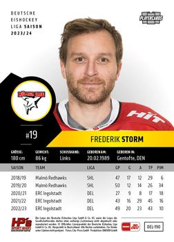 2023-24 Playercards (DEL) #190 Frederik Storm Back