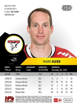 2023-24 Playercards (DEL) #191 Mark Olver Back