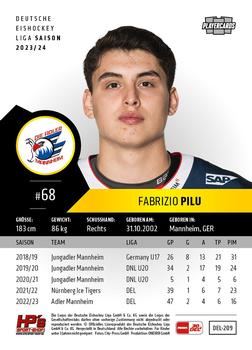 2023-24 Playercards (DEL) #209 Fabrizio Pilu Back