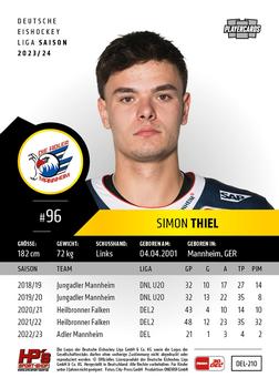 2023-24 Playercards (DEL) #210 Simon Thiel Back