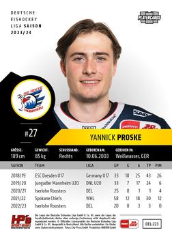 2023-24 Playercards (DEL) #223 Yannick Proske Back
