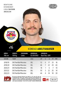 2023-24 Playercards (DEL) #231 Konrad Abeltshauser Back