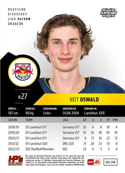 2023-24 Playercards (DEL) #248 Veit Oswald Back