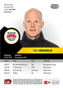 2023-24 Playercards (DEL) #250 Toni Söderholm Back