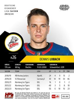 2023-24 Playercards (DEL) #266 Dennis Lobach Back