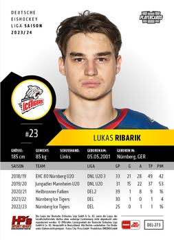 2023-24 Playercards (DEL) #273 Lukas Ribarik Back