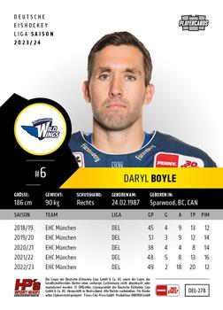 2023-24 Playercards (DEL) #278 Daryl Boyle Back