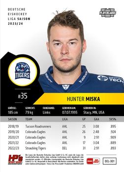 2023-24 Playercards (DEL) #301 Hunter Miska Back